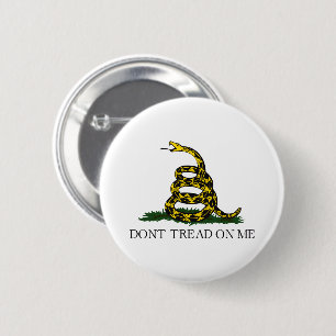 Don't tread on me Gadsden flag Libertarian Snake 2 Inch Round Button