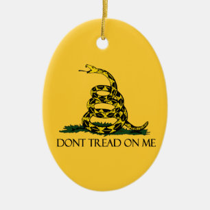 Don't Tread on Me, Gadsden Flag Patriotic History Ceramic Ornament