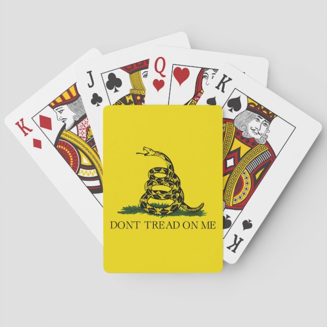 Don't Tread on Me Gadsden flag Playing Cards (Back)