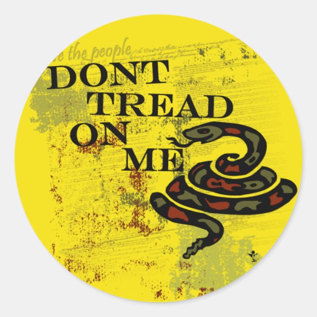 Dont Tread on Me Gadsden Flag/Symbol Classic Round Sticker (Front)