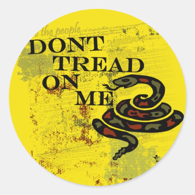 Dont Tread on Me Gadsden Flag/Symbol Classic Round Sticker (Front)