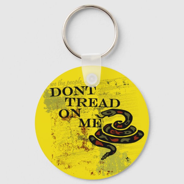 Dont Tread on Me Gadsden Flag/Symbol Keychain (Front)