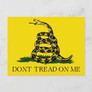 Don't Tread on Me, Gadsden flag tea party Postcard