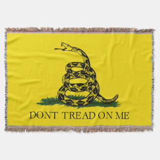 Dont Tread On Me Gadsden Flag Throw Blanket