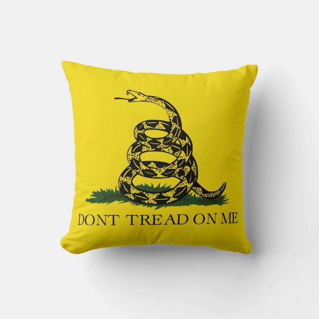 Don't Tread on Me Gadsden flag Throw Pillow (Front)