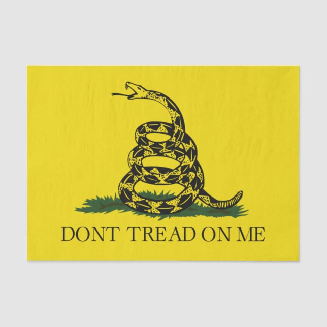Don't Tread on Me Gadsden flag Tissue Paper (Front)