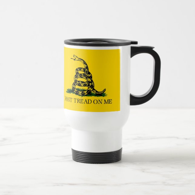 Don't Tread On Me - Gadsden Flag Travel Mug (Right)