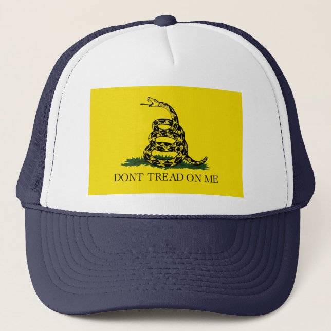 Don't Tread on Me Gadsden flag Trucker Hat (Front)