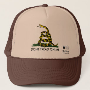 DONT TREAD ON ME, Gadsden Rattler, Will Bratton Trucker Hat