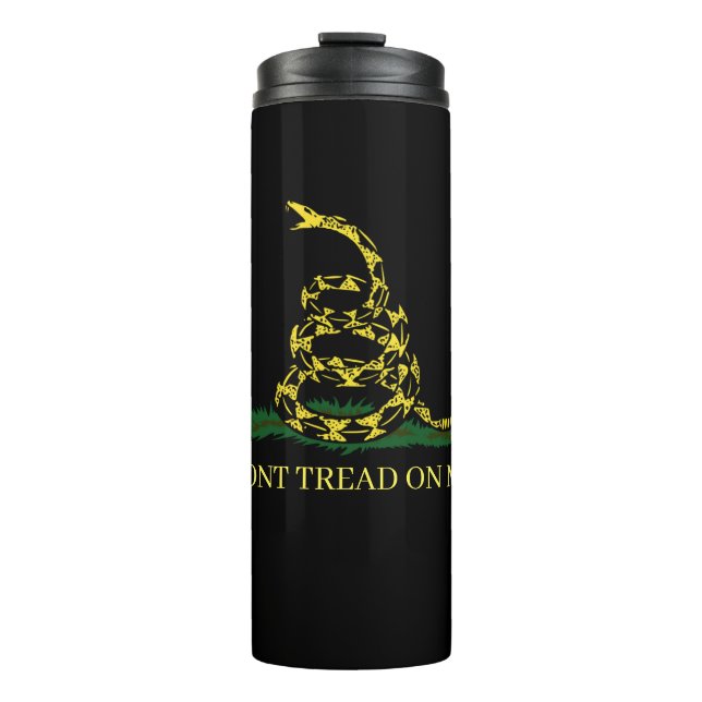 DONT TREAD ON ME Gadsden Snake Thermal Tumbler (Front)