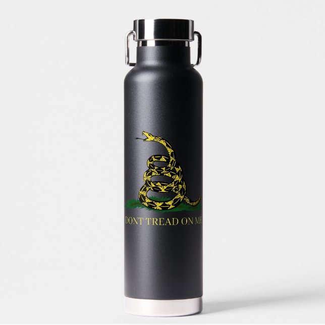 DONT TREAD ON ME Gadsden Snake Water Bottle (Front)