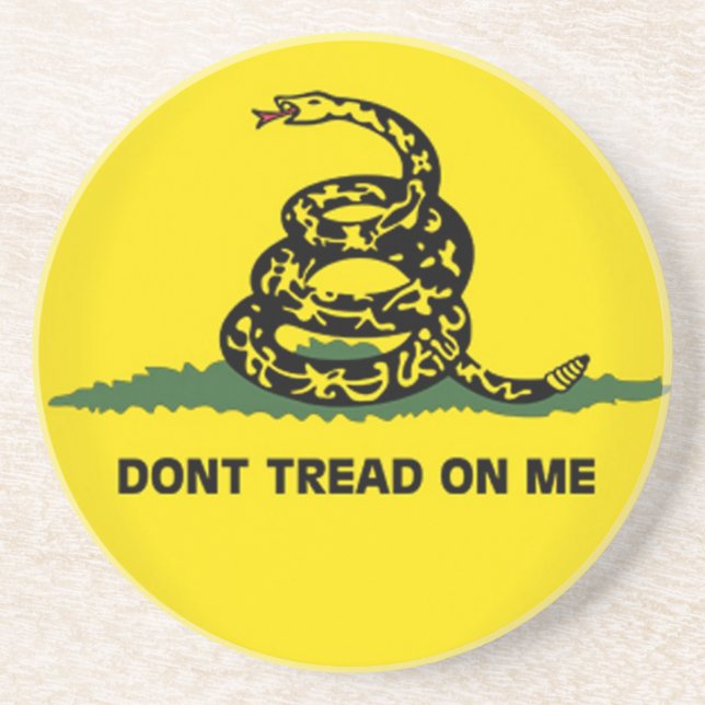 "Dont tread on me"-Gadsten Flag/Political Coaster (Front)