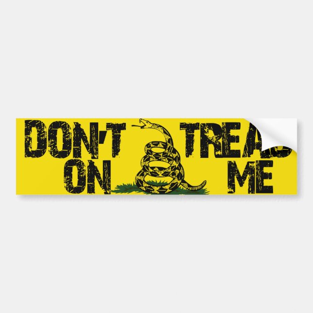 DONT TREAD ON ME GASDEN FLAG BUMPER STICKER (Front)