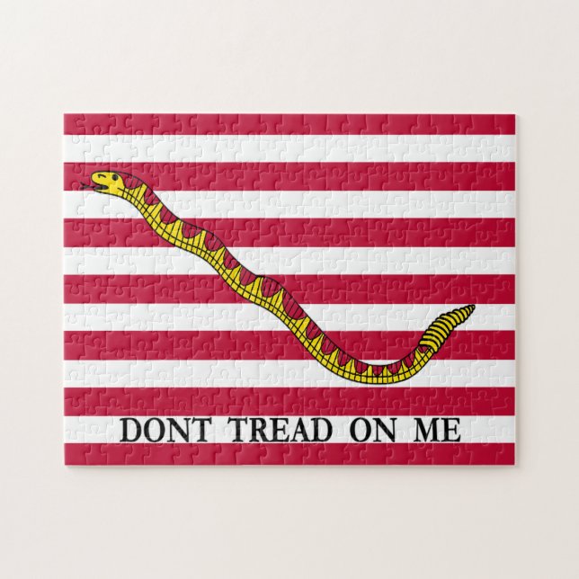 Don't Tread On Me - Navy Jack Flag Jigsaw Puzzle (Horizontal)