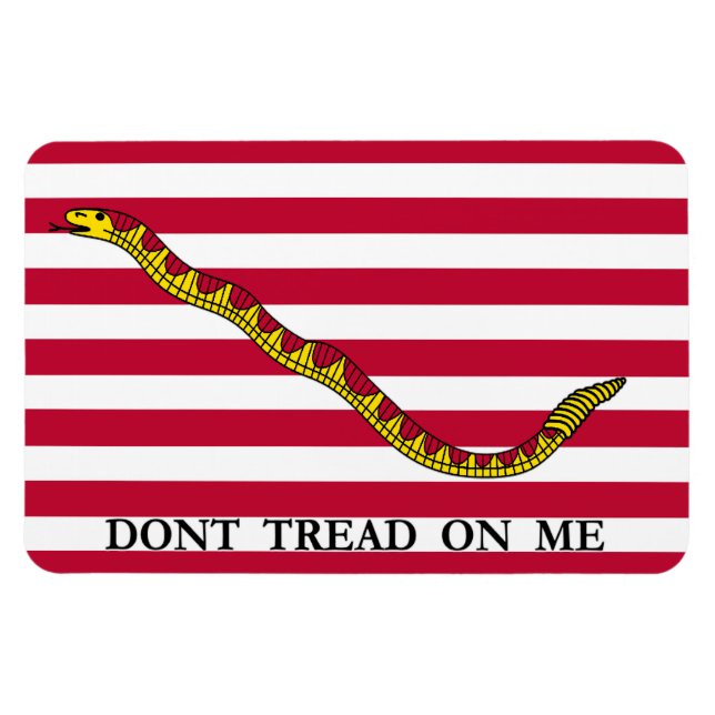 Don't Tread On Me - Navy Jack Flag Magnet (Horizontal)