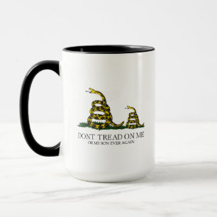 Don't Tread on Me or My Son Gadsden Flag Meme Mug