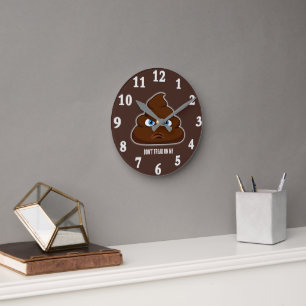 Don't Tread On Me Poo Round Clock