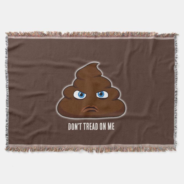 Don't Tread On Me Poo Throw Blanket (Front)