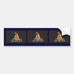 DON'T TREAD ON ME SNAKE BUMPER STICKER