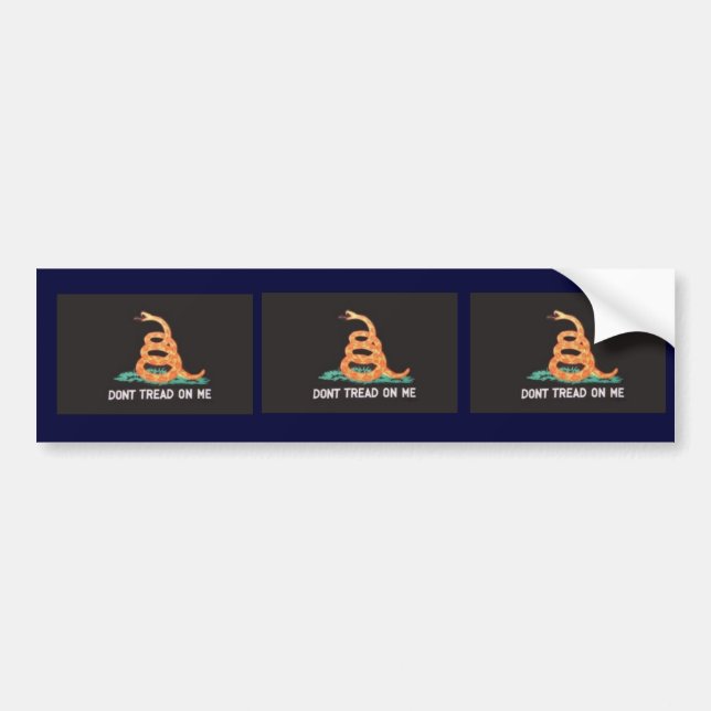 DON'T TREAD ON ME SNAKE BUMPER STICKER (Front)