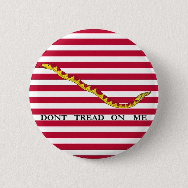 Don't Tread On Me Striped Button (Front)