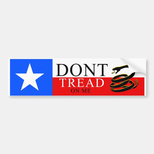 Don't Tread On Me - TEXAS Bumper Sticker (Front)