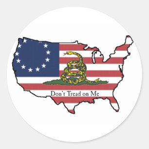 Dont Tread on Me USA Classic Round Sticker
