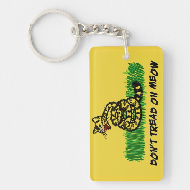 Don't Tread on Meow Keychain (Front)