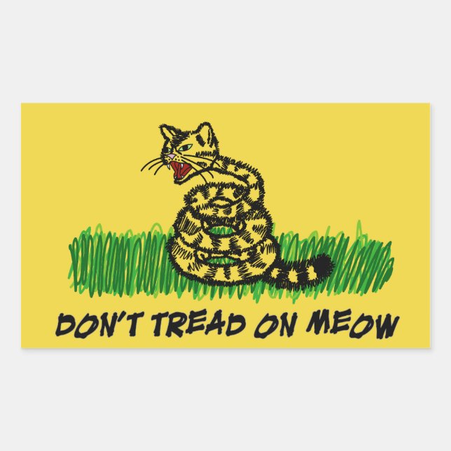 Don't Tread on Meow Sticker (Front)