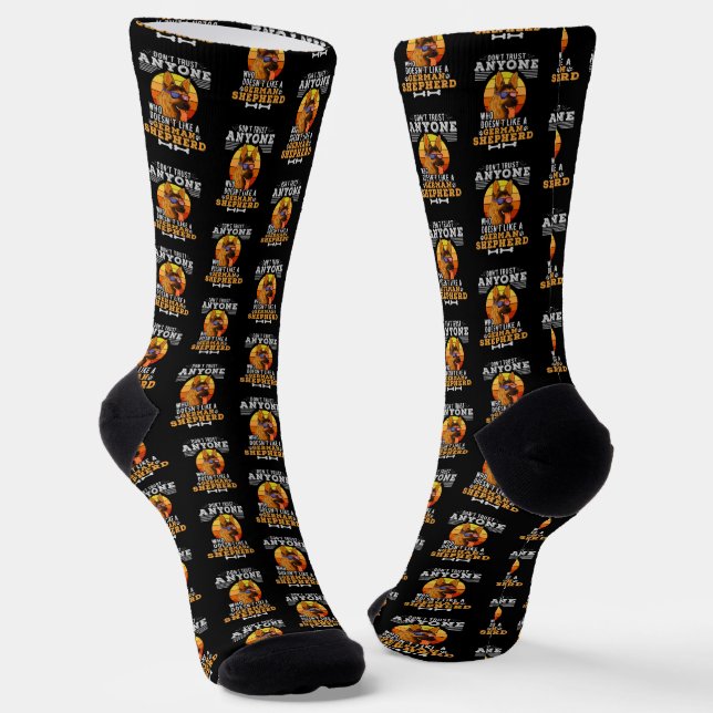 Don't Trust Anyone Doesn't Like A German Shepherd Socks (Angled)