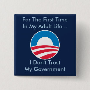 Don't Trust Government 2 Inch Square Button