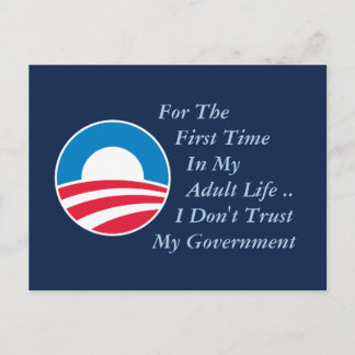 Don't Trust Government Postcard