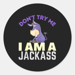 Don't Try Me I Am A Jack Funny Halloween Costume  Classic Round Sticker
