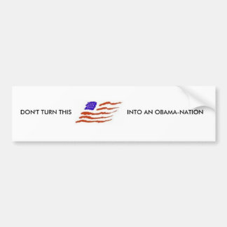 DON'T TURN THIS INTO AN OBAMA NATION BUMPER STICKER