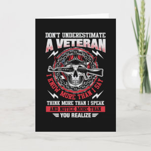 Dont Underestimate Veteran - US Card