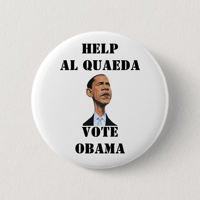 DON'T VOTE FOR OBAMA 2 INCH ROUND BUTTON (Front)