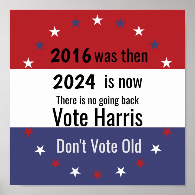 Don't Vote Old Vote Harris v3 Poster (Front)