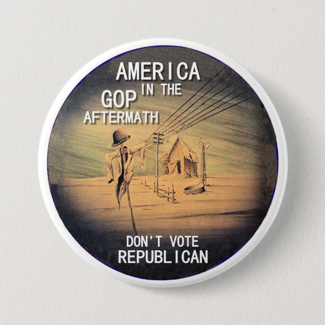 Don't vote Republican 3 Inch Round Button (Front)