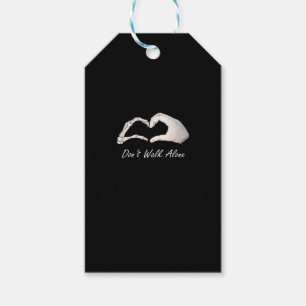 Don't Walk - White Classic - Skeleton Hands Hearts Gift Tags