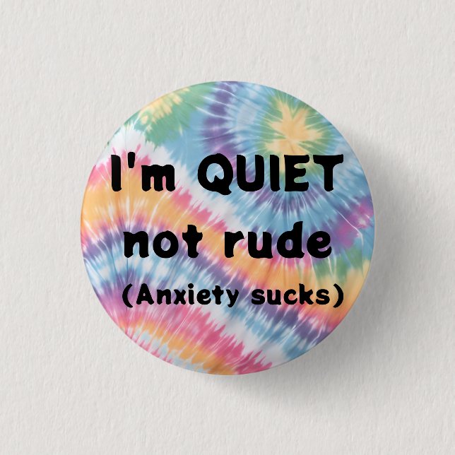 Don't Want To Talk 3 Cm Round Badge 1 Inch Round Button (Front)