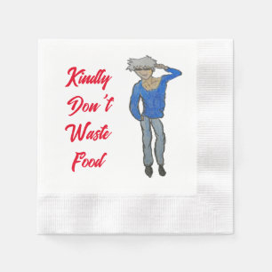 Don't waste food : party weeding occasions napkin