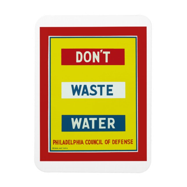 Don't Waste Water Magnet (Vertical)