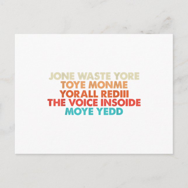 Don't Waste Your Time On Me I Miss You Lyric  Holiday Postcard (Front)
