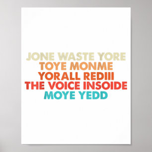 Don't Waste Your Time On Me I Miss You Lyric Poster