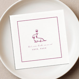Dont Wine Dachshund Drinks On Me Cocktail Napkins