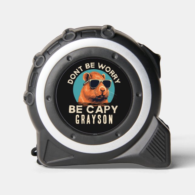 Don't Worry Be Capy Funny Cool Personalized Name 1 (Front)