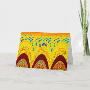 Don't Worry Be Happy Art Print Design Card