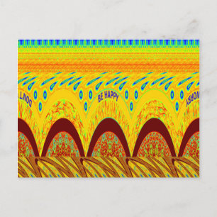 Don't Worry Be Happy Art Print Design Postcard