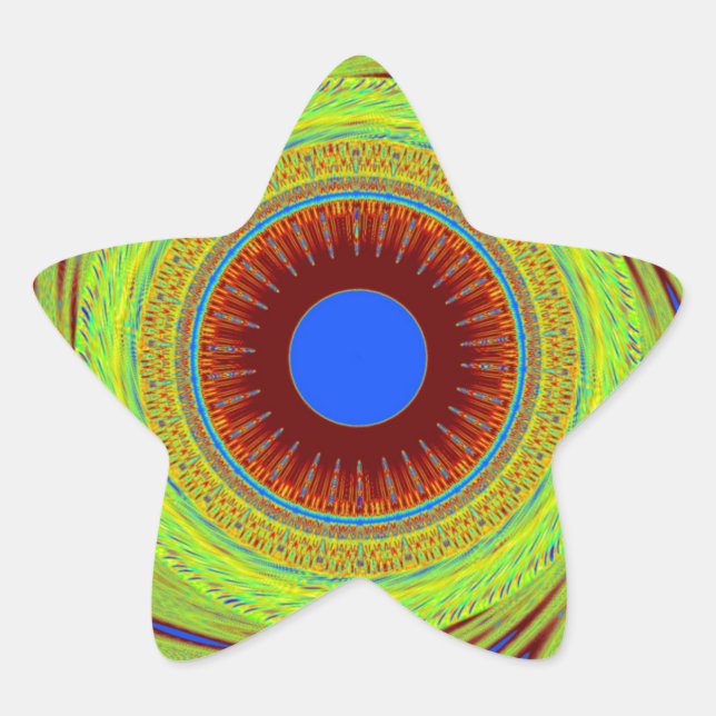 Don't Worry Be Happy Art Print Star Sticker (Front)