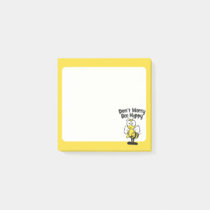 Don't Worry Be Happy Bee   Bumble Bee Post-it Notes